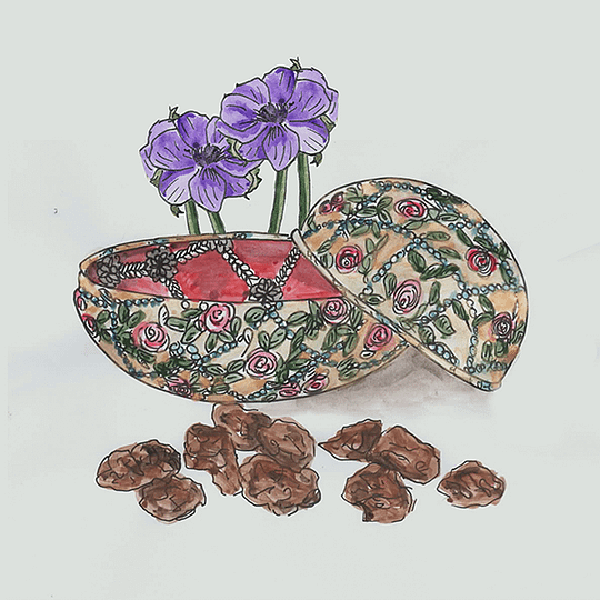 faberge eieren met bloembolletjes